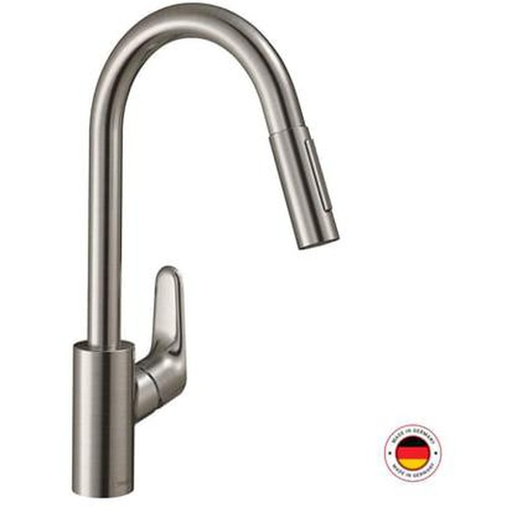 Robinet de cuisine avec douchette Focus M41 240 sBox 2 jets chromé