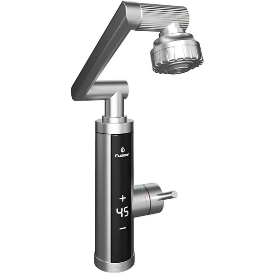 Robinet de cuisine avec résistance électrique, 230 V, en acier inoxydable, 3,3 kW, couleur argent