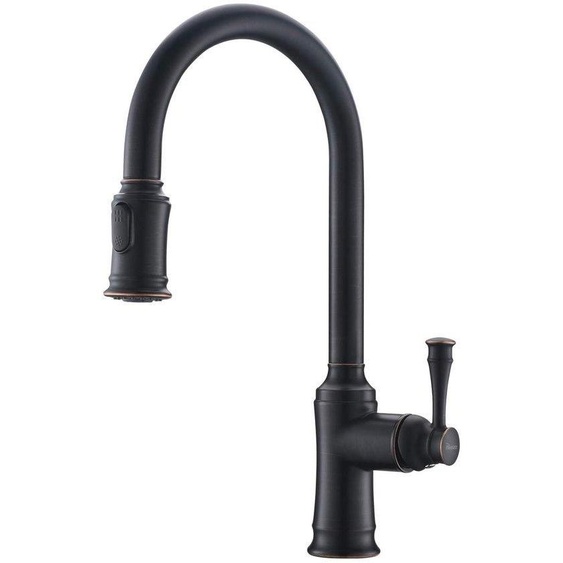 Robinet de cuisine extractible en acier inoxydable avec douchette et 2 fonctions