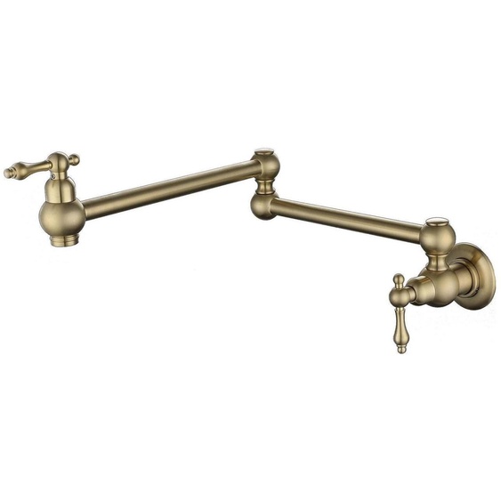 Robinet de cuisine mural, pliable, en laiton, pour eau froide, mitigeur à un levier, pivotant à 360°, 57 cm