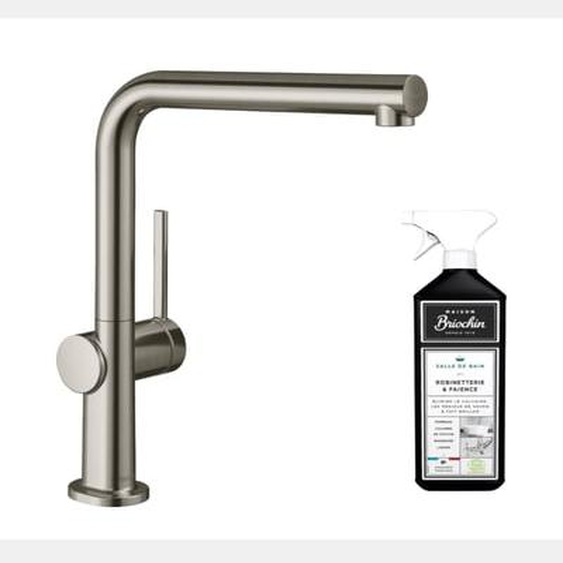 Robinet de cuisine Talis M54 270 aspect acier inox + nettoyant Briochin