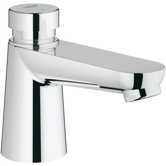 Robinet de lavabo à fermeture automatique, chromé, à un trou, en laiton