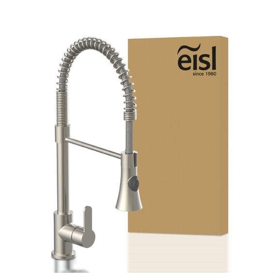 Robinet de lavabo basse pression, avec levier en spirale, en nickel, pivotant à 360°