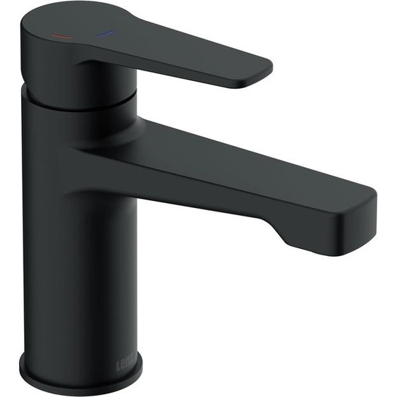Robinet de lavabo MOLA, noir mat, installation à un trou, système EasyClean
