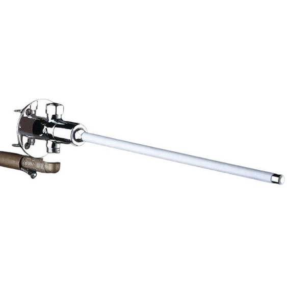 Robinet poussoir temporisé de lavabo TEMPOGENOU commande fémorale équerre - DELABIE - 734100