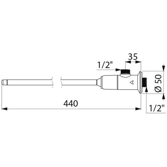 Robinet poussoir temporisé de lavabo TEMPOGENOU commande fémorale équerre - DELABIE - 734100