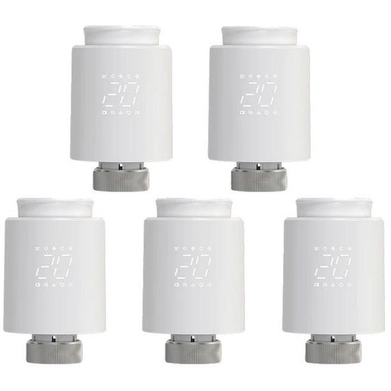 Robinet thermostatique pour radiateur, contrôle intelligent, économe en énergie, lot de 5 pièces