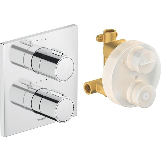 Robinetterie thermostatique Duravit Thermostat encastré Set, 2 consommateurs, TH4200007010