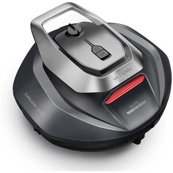 Robot de piscine 10 - Aspirateur de piscine automatique - Sans fil - Autonomie de 90 minutes - Batterie de 5200 mAh - 2 moteurs - Pour piscines enterrées et hors-sol jusquà 80 m² - Noir