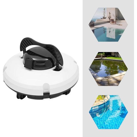 Robot de piscine - Aspirateur de piscine sans fil 12,6 V - Nettoyage automatique - Autopropulsé - Blanc
