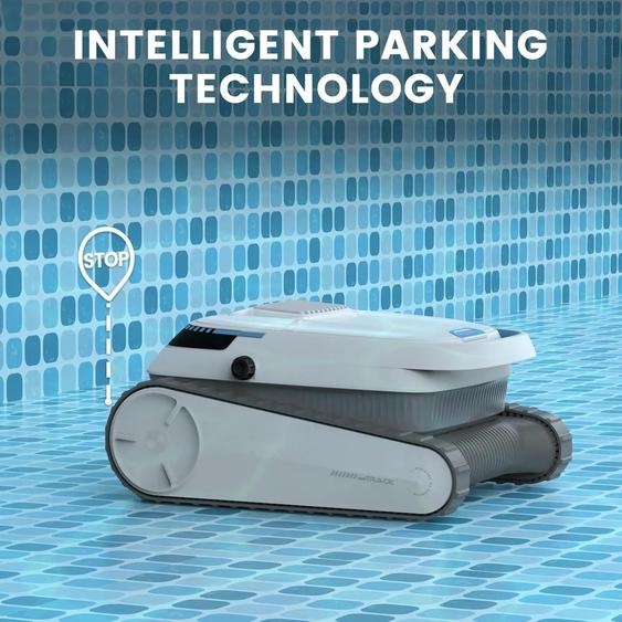 Robot de piscine PC10 - Fonctionnement sans fil sur batterie - Nettoyage automatique des parois et du fond - Planification ditinéraire - Plusieurs modes de nettoyage - Blanc