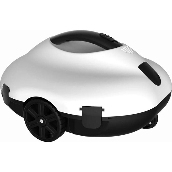 Robot de piscine - Robot nettoyeur de piscine - Autonomie de 120 minutes - Batterie rechargeable - Sans fil - Pour piscines enterrées - Déplacement rapide - Blanc