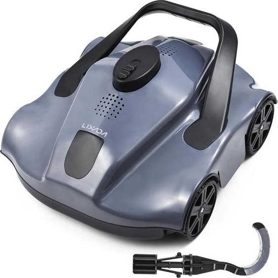 Robot de piscine - WR050 - Aspirateur de piscine automatique sans fil - Pour les piscines encastrées à fond plat - Argenté