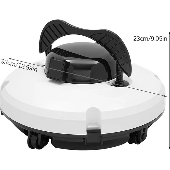 Robot nettoyeur de piscine, fonctionnement sans fil, forte puissance daspiration, BLANC
