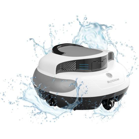 BLOSSOM 2025 Robot Piscine,Aspirateur Piscine sans Fil,4 Modes - Nettoyage Efficace 90㎡ - Autonomie 120 mins - Batterie 5000mAh,pour Piscines