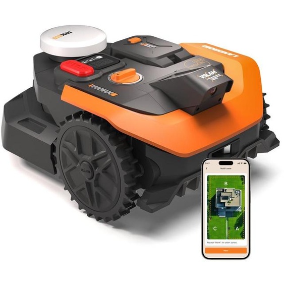 Robot tondeuse connecté sans fil WORX VISION CLOUD 2WD - Jusquà 500m² - WR305E
