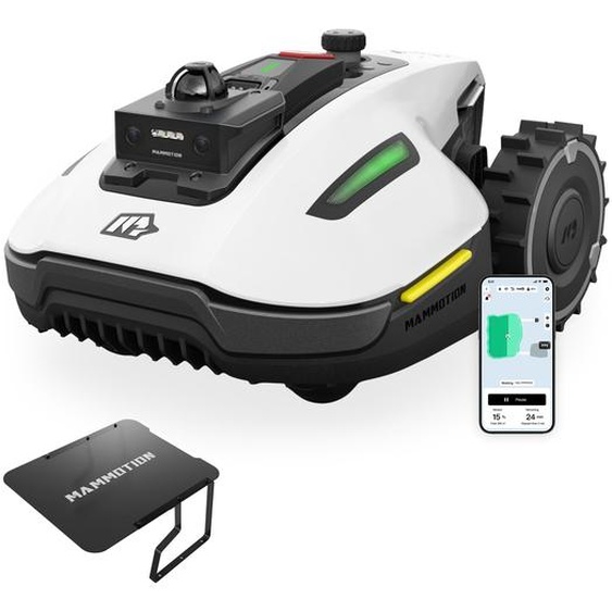Robot Tondeuse Mammotion YUKA Mini 2 1000 avec garage, sans fil périphérique, jusqu’à 1000 m², DropMow, cartographie auto, coupe des bordures, APP