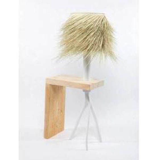 Rock the Kasbah PALMIER - Table-chevet avec lampe Blanc 0.000000