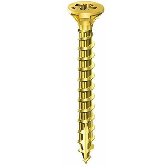 Rocket - Vis bois 5x40 tête fraisée Pozidriv acier bichromaté filetage total (Bte de 500)