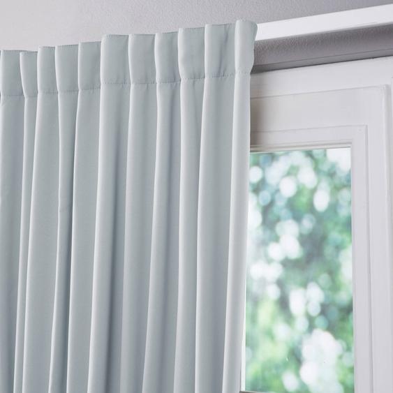 Rodeau occultant satiné  - Rideau Occultant : Largeur 135 X Hauteur 160 Cm - Gris - Colombine