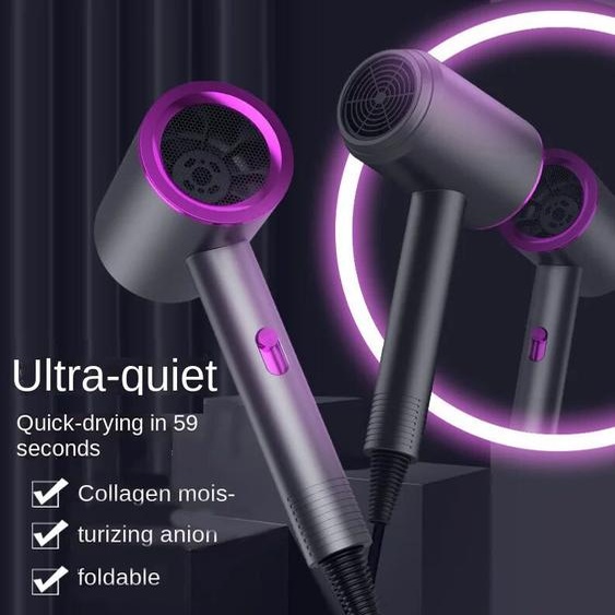 ROFAELEC Sèche-cheveux haute puissance lumière bleue Ion négatif Ultra silencieux soins capillaires séchage rapide maison puissant Anion constante sèche-cheveux électrique