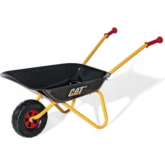 Rolly Toys Kinderschubkarre CAT Metallschubkarre, ab 2,5 Jahre, Kunststoffgriffe