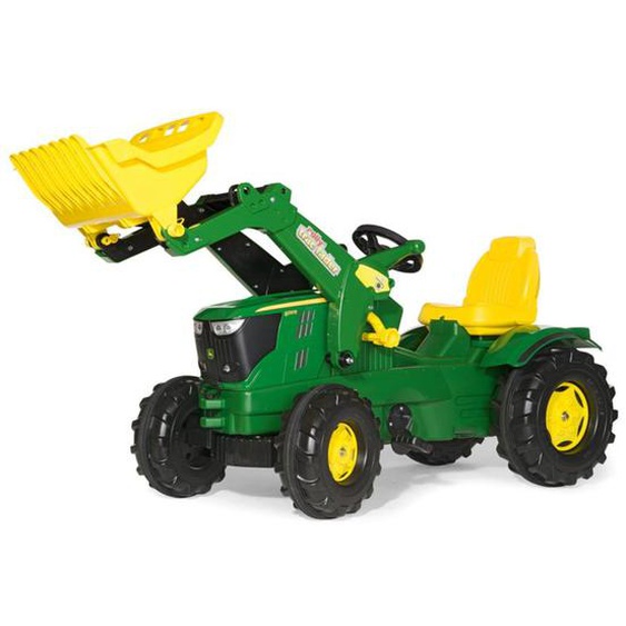 Rollyfarmtrac John Deere 6210r - Rollytrac Lader Vert Et Jaune