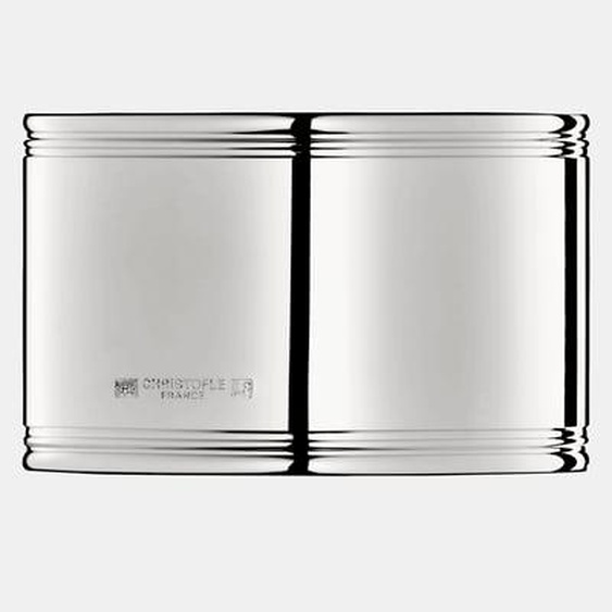 Rond de serviette en métal argenté - CLUNY