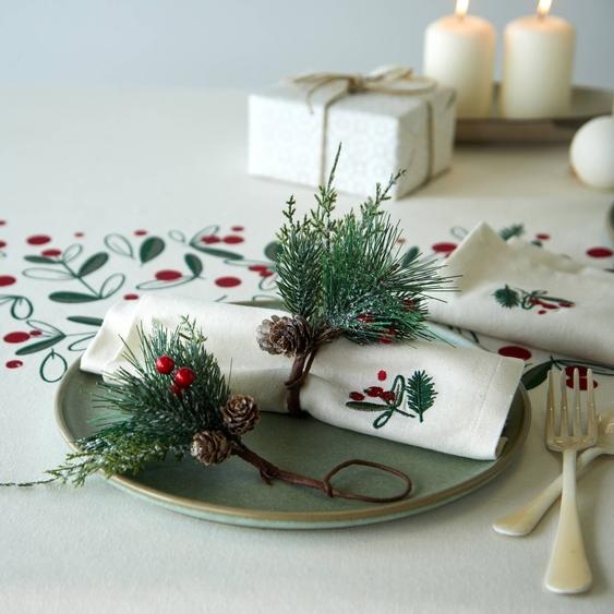 Rond De Serviettes, Décoration Sapin - Lot De 4 -