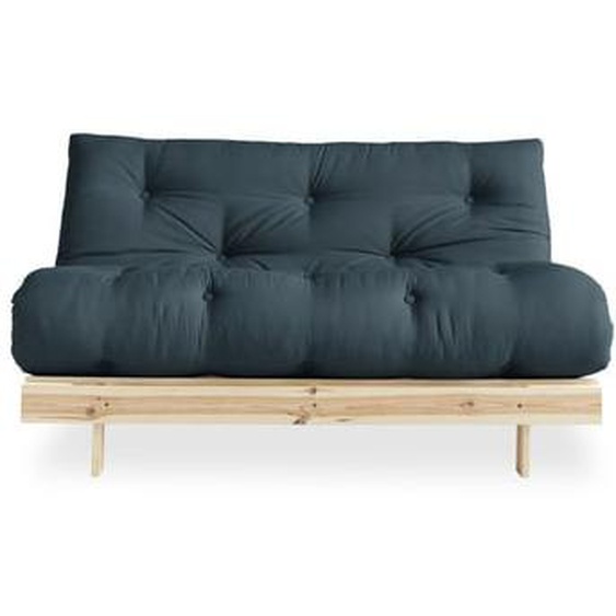ROOTS - Canapé convertible 140x200cm en bois naturel et tissu