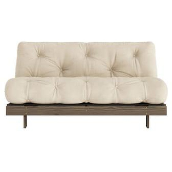 ROOTS - Canapé convertible 160x200cm en bois foncé et tissu