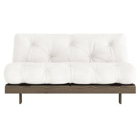 ROOTS - Canapé convertible 160x200cm en bois foncé et tissu