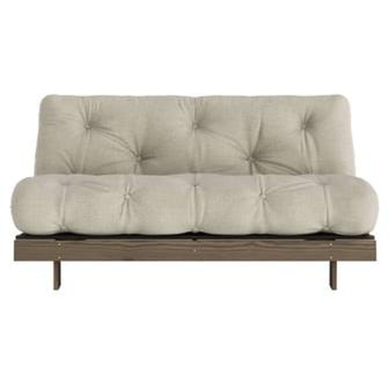 ROOTS - Canapé convertible 160x200cm en bois foncé et tissu