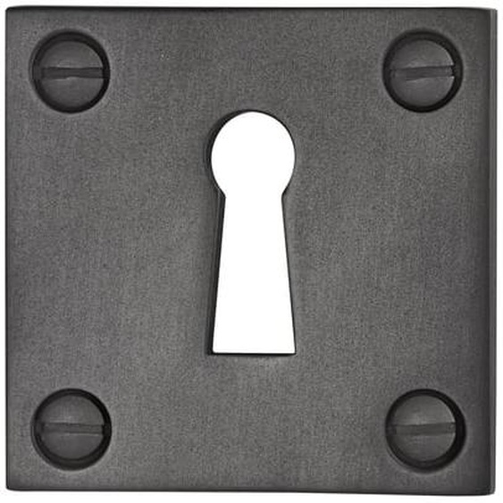 Rosace carrée clé laiton ardoise 40x3 mm