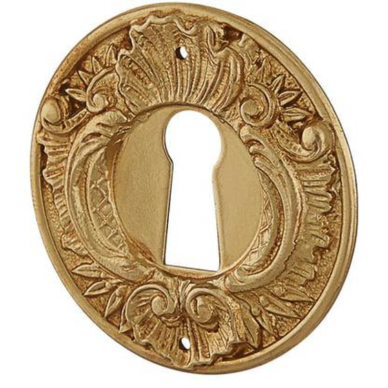 Rosace Louis XV clé verni or patiné