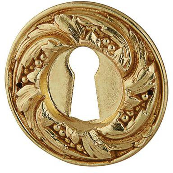 Rosace Louis XVI clé verni or patiné