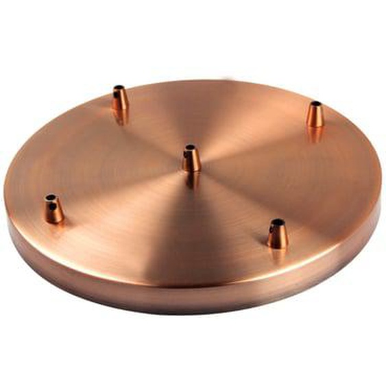 Rosace pour plafonnier acier cuivré Ø 300 mm 5 sorties