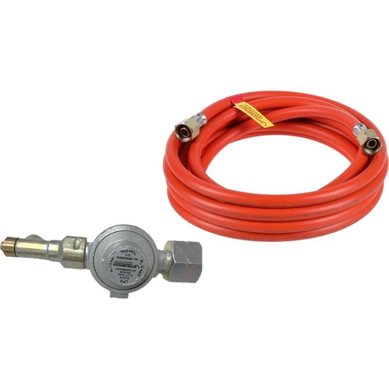 ROTHENBERGER Industrial Set Régulateur de pression de gaz 1,5 bar avec 2,5 m de tuyau de propane | 12 kg/h | Sécurité de rupture de tuyau | Filetage de sortie 3/8 - 1500005429