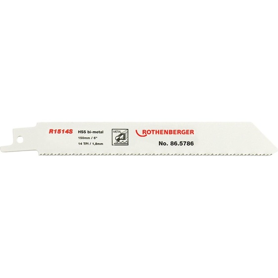 ROTHENBERGER Lame de scie universelle, 150x20x0,9, 14 TPI (paquet de 5) - 865786