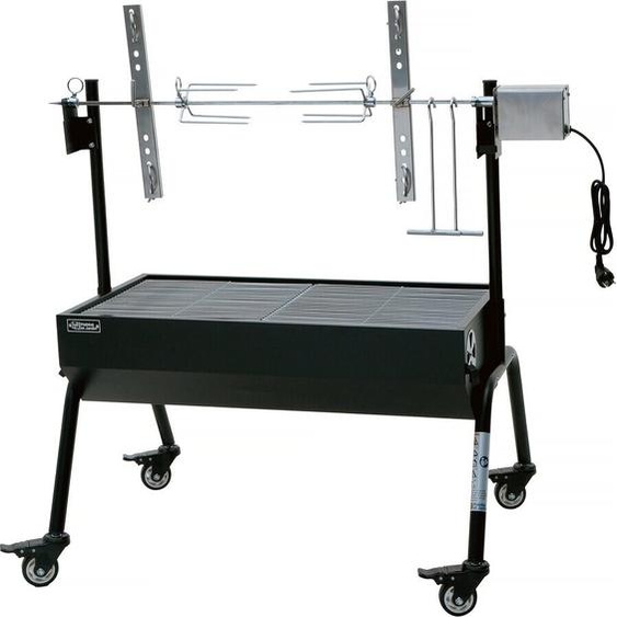 Rôtissoire charbon avec broche électrique Senator - Noir