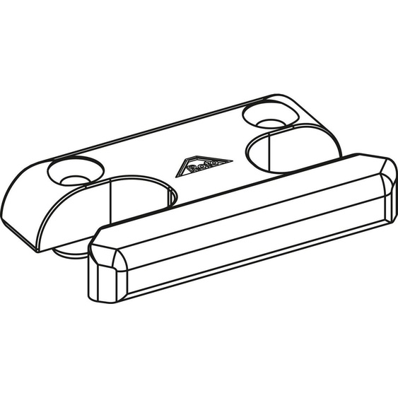 ROTO NT/NX Gâche bois Eurofeuillure 30 mm 13V zinc avec 2 tenons de perçage