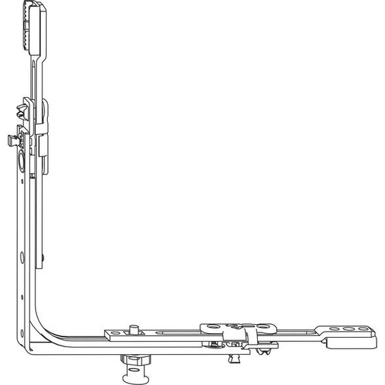ROTO NT/NX Renvoi dangle pour seuil 1V jeu de feuillure 10 mm argenté