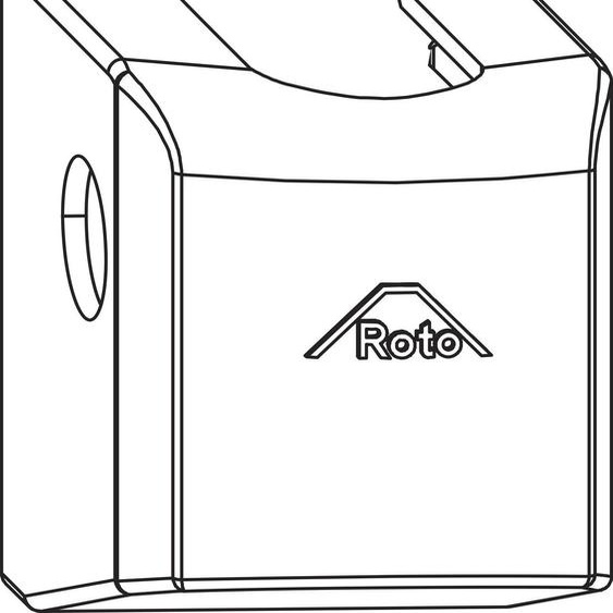 ROTO NX Cache palier dangle P PVC R07.2 blanc
