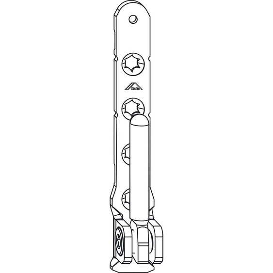 Roto NX Palier dangle P6/130 PVC réglable avec 2 tenons de perçage TK 130kg Acier galvanisé