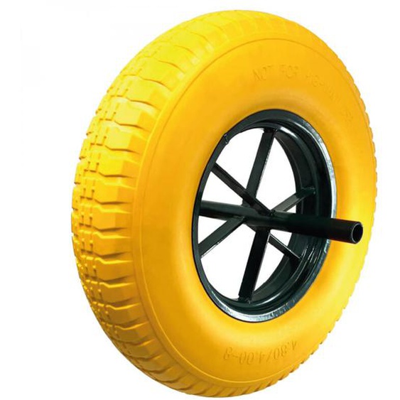 Roue increvable pour brouette 38 x 9 cm - Axe 20 mm - Axe 20 mm - Linxor