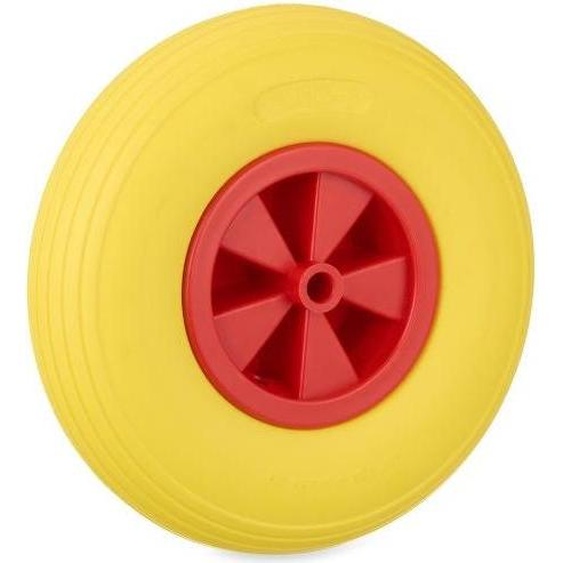 Roue pour brouette 3.50-6 en jaune/rouge