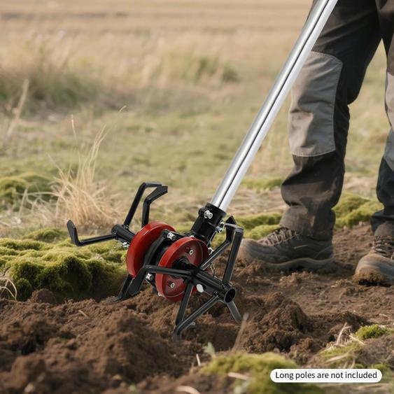 Roue pour motoculteur - Roue pour charrue profonde - Usage intensif - Alliage aluminium-cuivre - Dents de cultivateur - Pour motoculteur/motobineuse - Noir