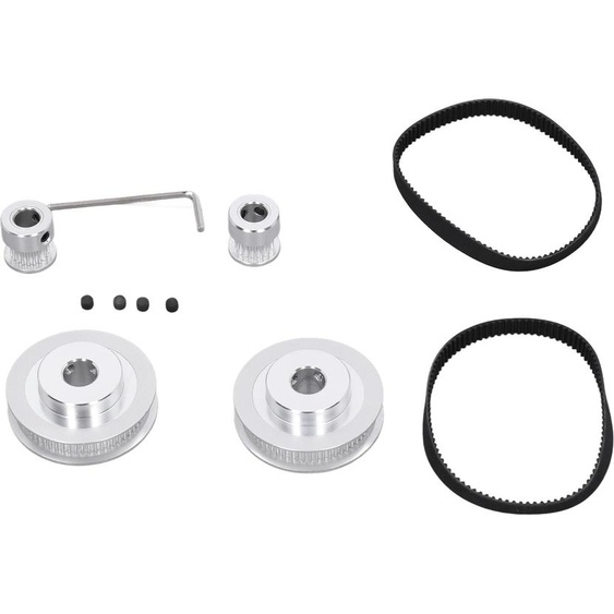 Roue synchrone 20/60 dents 10 mm Alliage daluminium Démontage facile avec courroie crantée de 200 mm Accessoires pour imprimantes