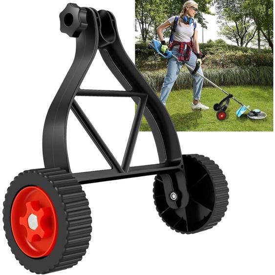 Houhence - Roues de Support pour Coupe-Bordures, débroussailleuse à conducteur Marchant, Roues de Support Ajustables Accessoires pour Coupe-Bordures
