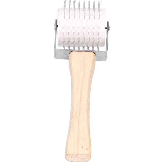 Rouleau à miel en acier inoxydable et en bois, 24 cm